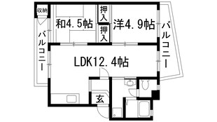 逆瀬川20号棟の物件間取画像